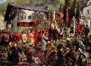 Adolph von Menzel Fronleichnamsprozession in Hofgastein china oil painting artist